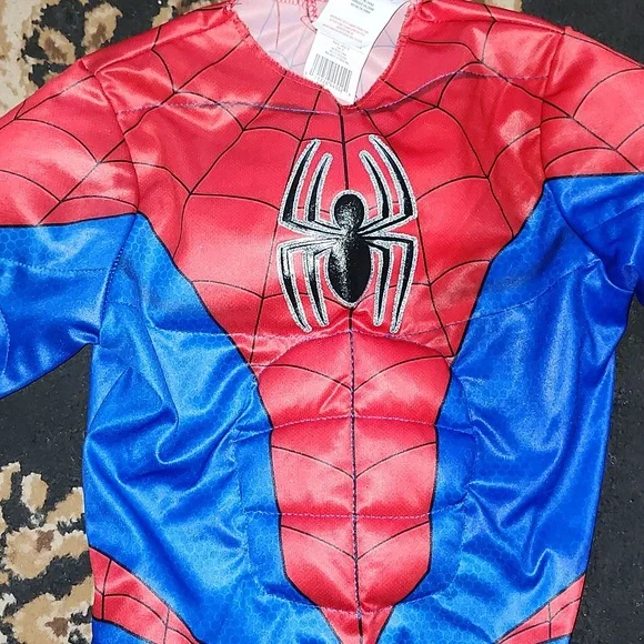 LIKE NEW! Marvel Spiderman Red & Blue Kids Superhero Costume; Size:8 - Picture 4 of 16